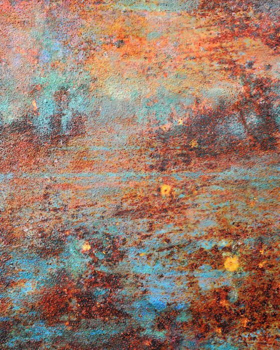 Rusted orange and brown