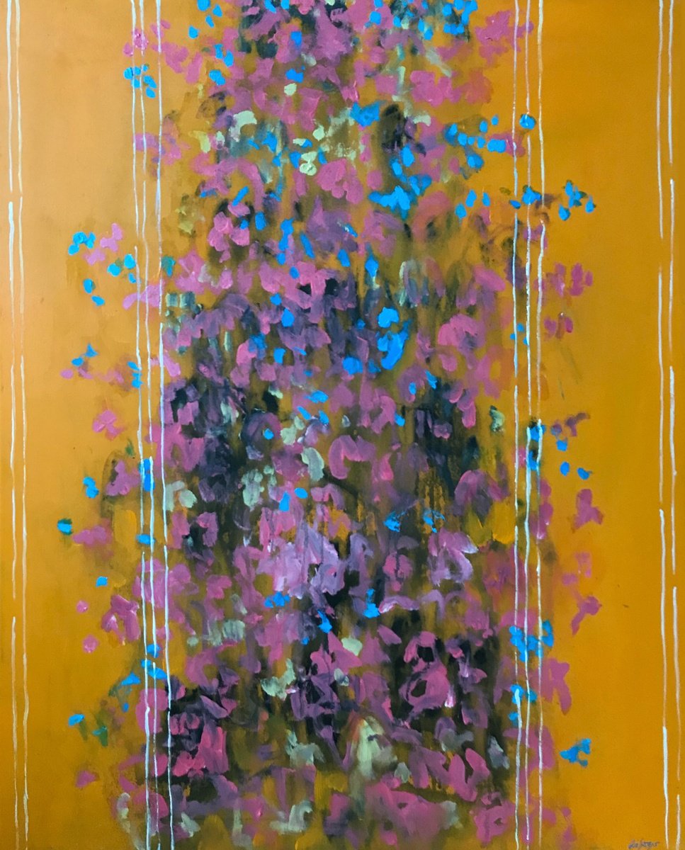 Abstract Acrylic Painting By Gela Mikava, 31 X 39, Abstract 1, Original Artwork