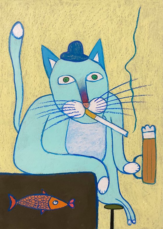 Mister Cat in the bar