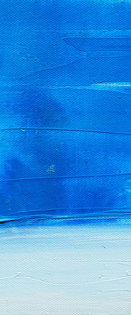Happy Tile- My Blue Dawn 13 20x20cm/8x8in by jelena b