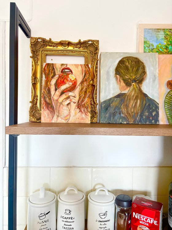 A Girl Eating an Apple