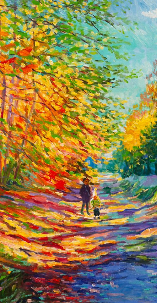 Golden Walk by Liudmila Pisliakova