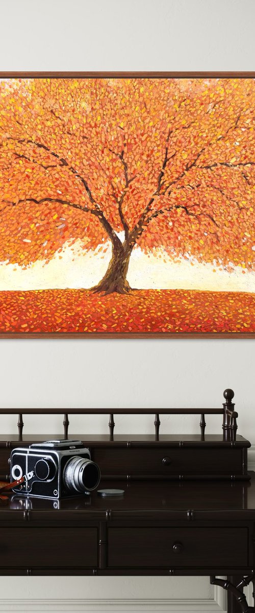 Autumn tree by Volodymyr Smoliak