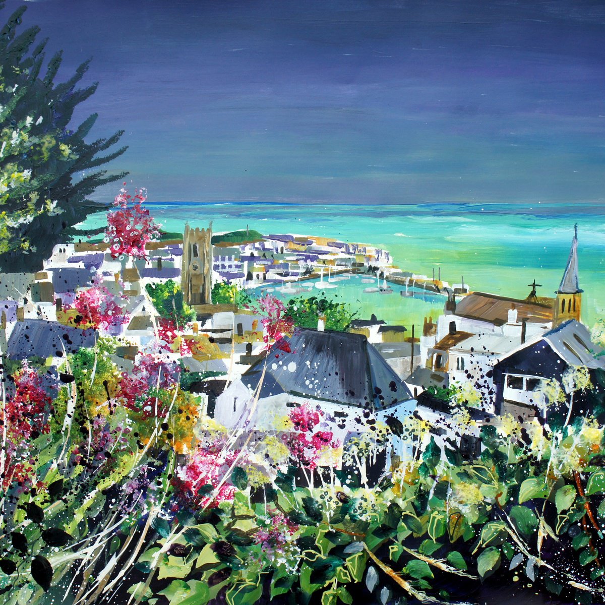 St Ives - Over the rooftops by Julia Rigby