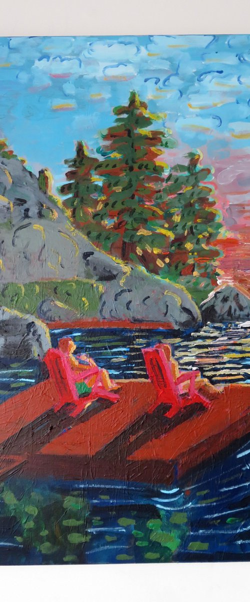 lake sunset by Stephen Abela