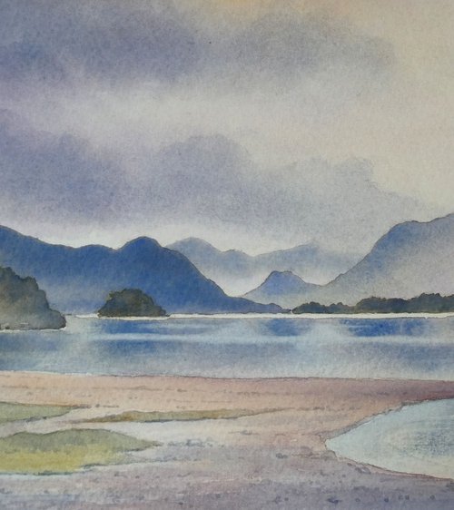 Derwentwater. by John Campbell, Mountainpainter.