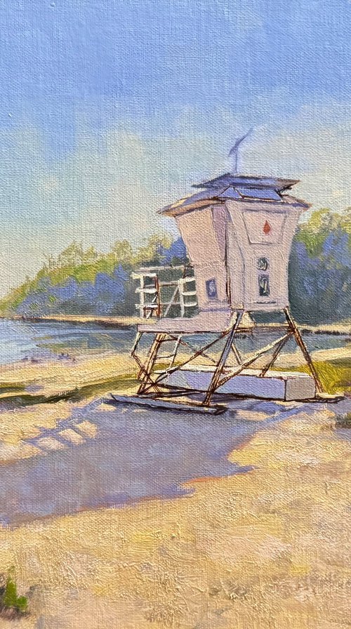 Lifeguard Station On American River by Tatyana Fogarty