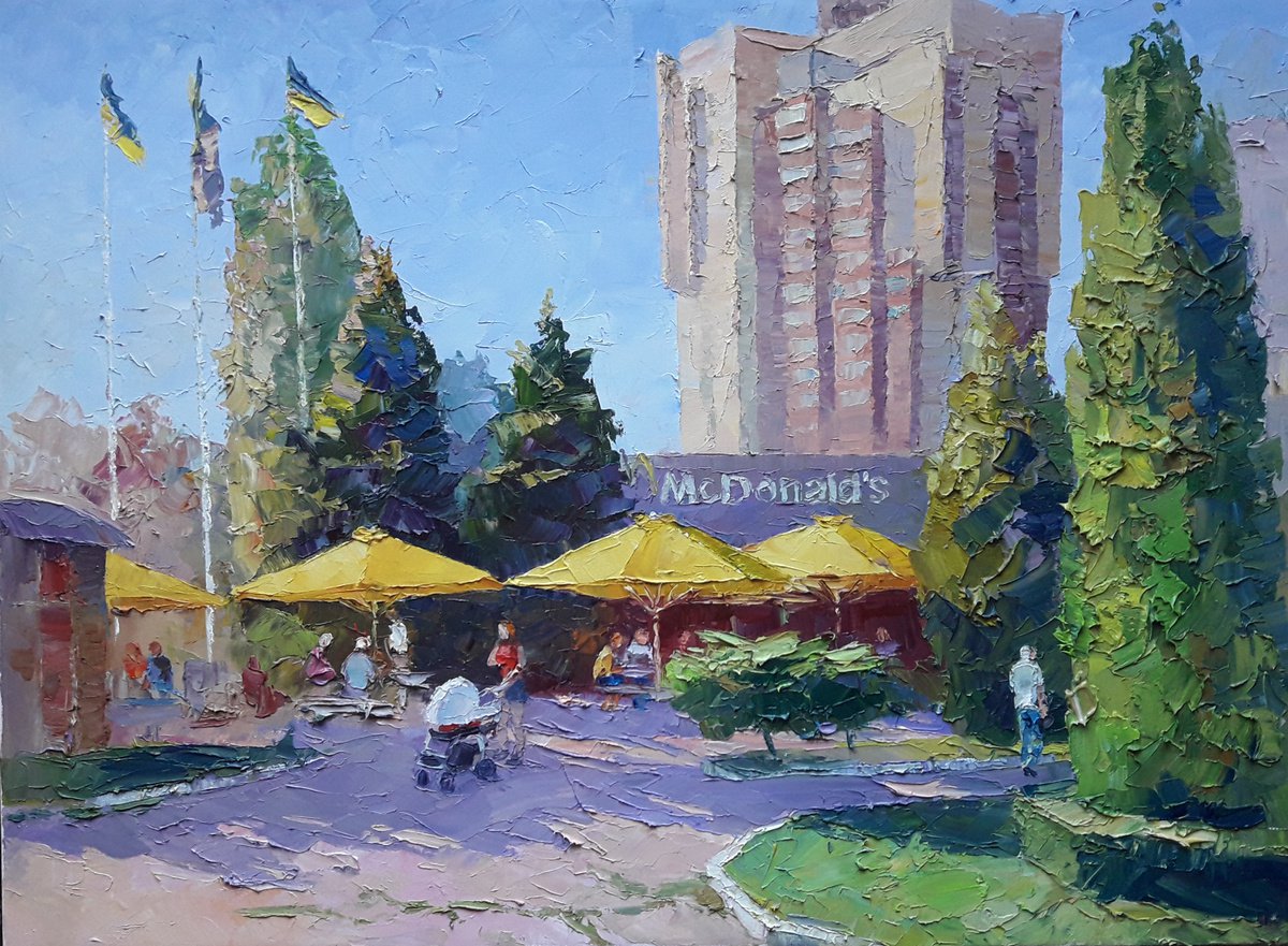 Oil painting Cityscape Serdyuk Boris Petrovich nSerb521 by Boris Serdyuk