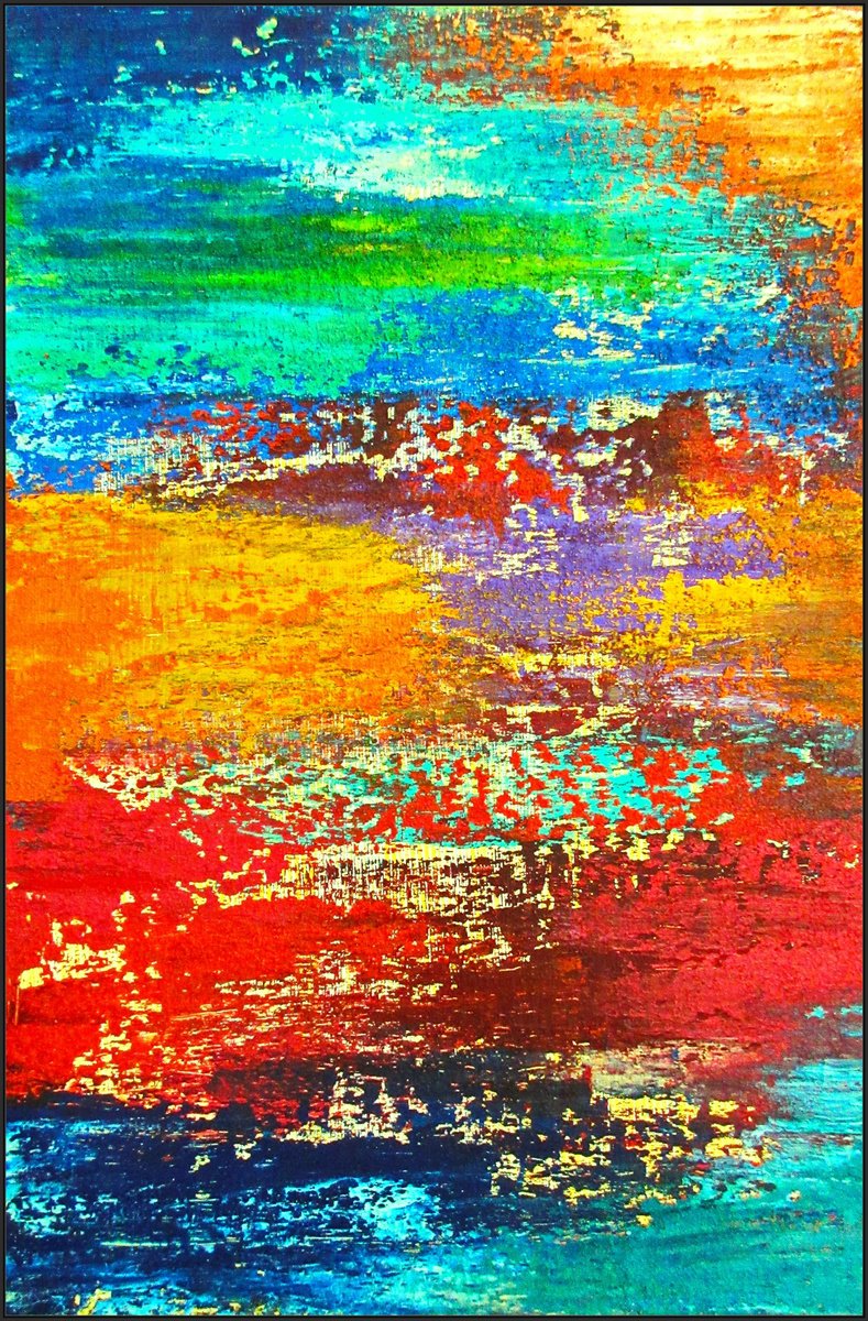 Abstract Acrylic Painting By Tomas Gorjanc - Tomo, 24 X 35", Athol Reef, Original Artwork