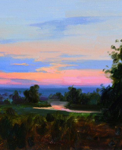 Evening over the meadow by Ruslan Kiprych