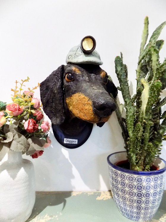Dachshund sculpture named Digger