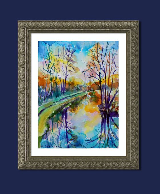 Winter water scene