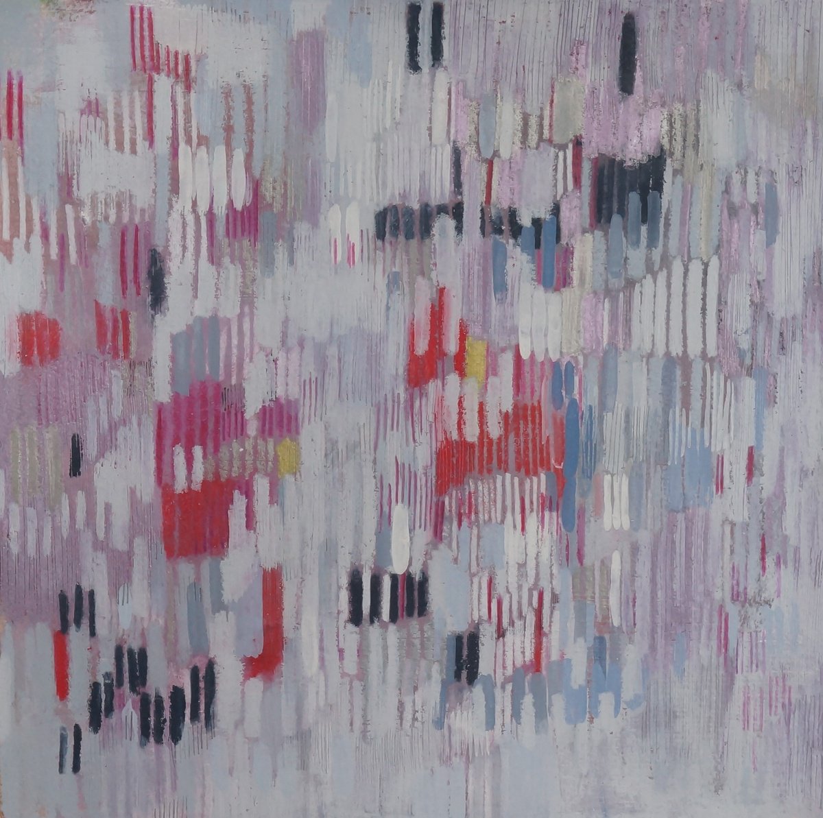 Abstract Painting By Anna Jannack, 12 X 12, Lines Xxxii, Original Artwork