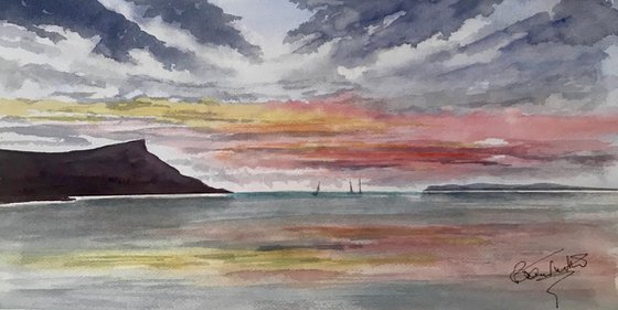 Sailing Home at Sunset