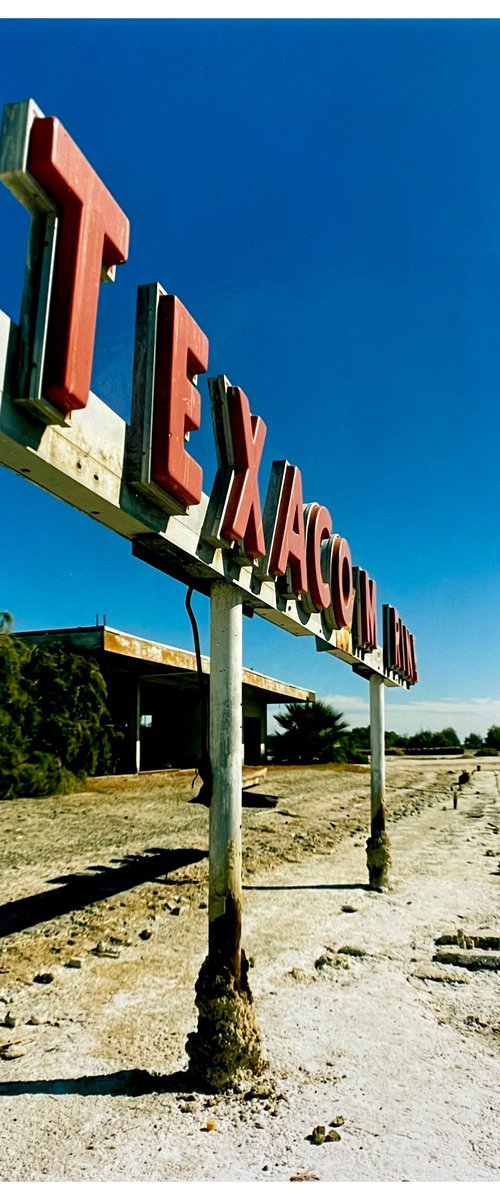 Texaco Marine Sign & Marina, Salton Sea, California by Richard Heeps