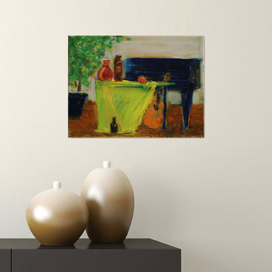 Still Life with a Grand Piano / Original Painting / gift for you