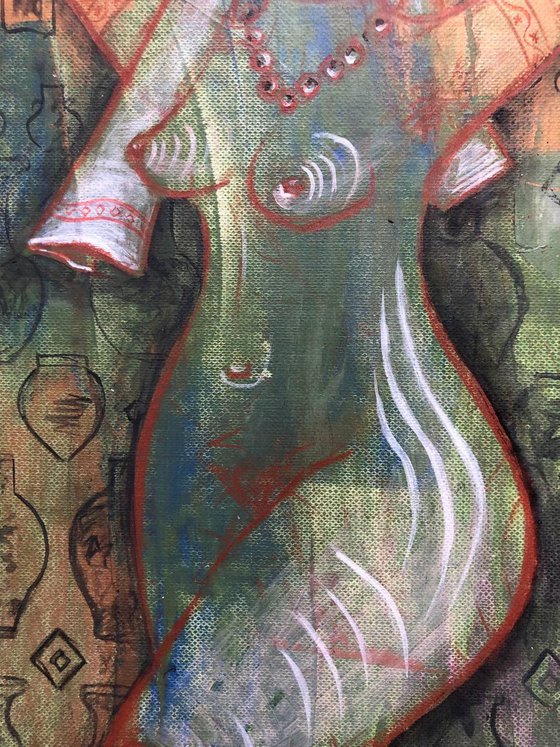 WOMAN-AMPHORA nude painting