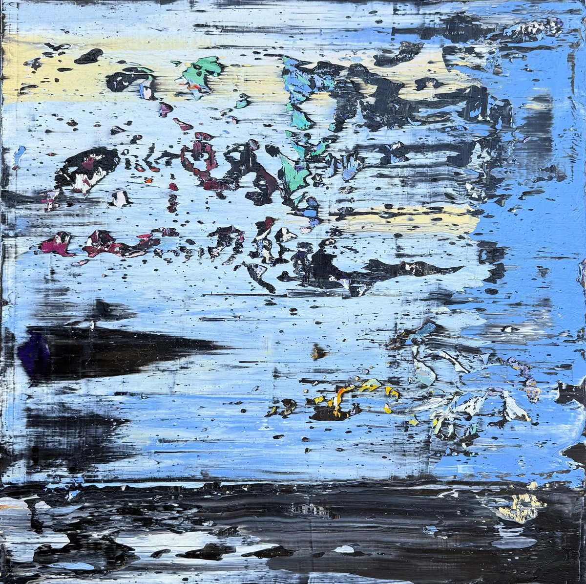 Abstract Oil Painting By Svitlana Andriichenko, 24 X 24", Traces Of The Wind, Original Artwork