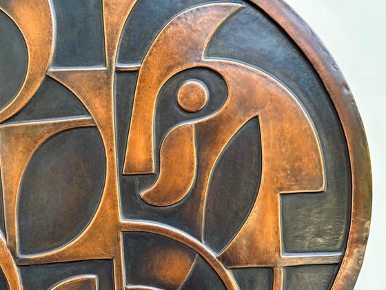 "Echo of Deco" Copper Wall Relief