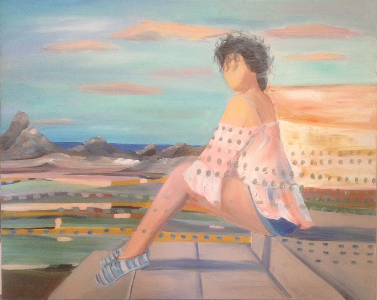 Woman With Curly Hair By Nadya Peovska, 39 X 31, Artwork For Sale On Artfinder