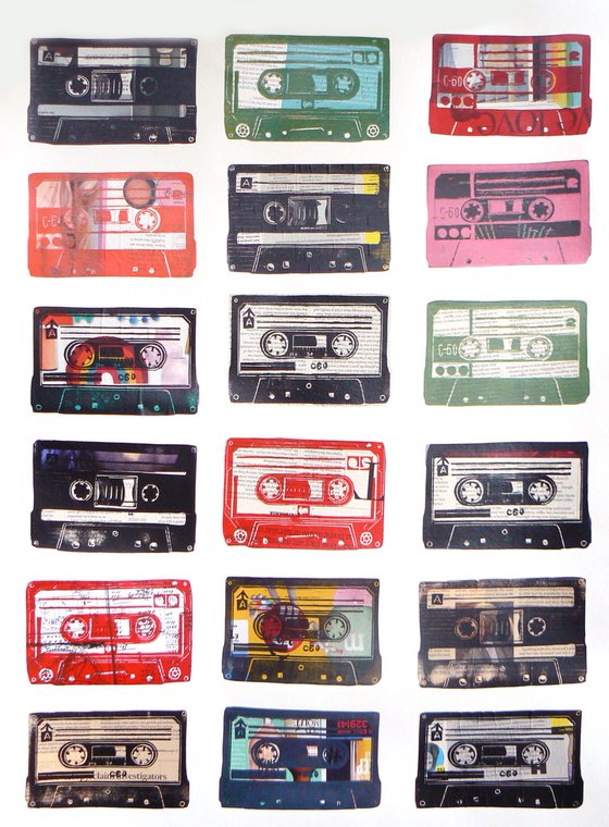 Cassettes #7 (cassette tapes, retro music, 70's, 80's rock culture)