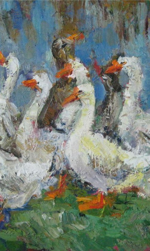 Geese by Yuliia Pastukhova