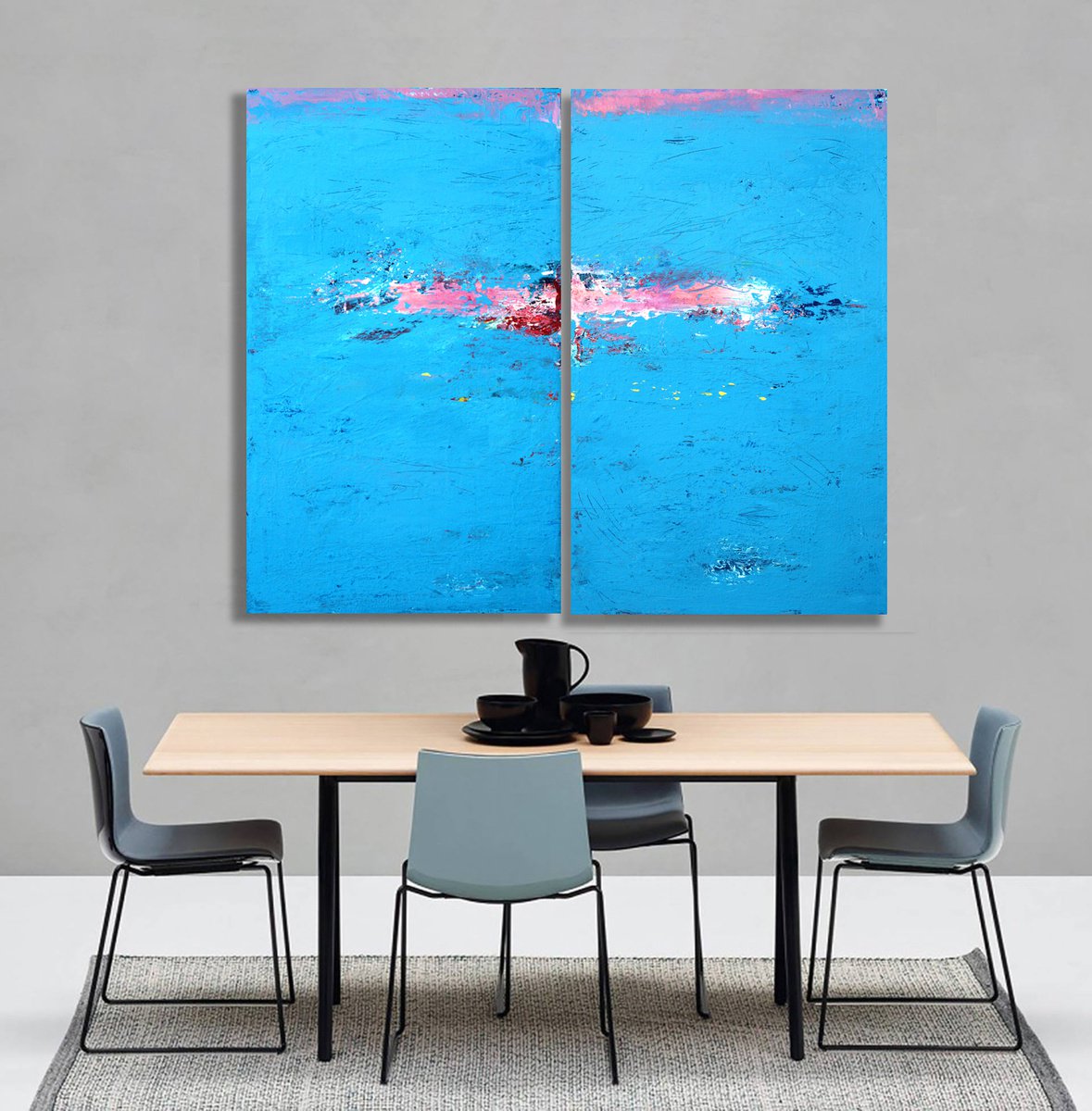 Abstract Acrylic Painting By Veljko Martinovic, 47 X 39", -Time Of Mildness-, Original Artwork