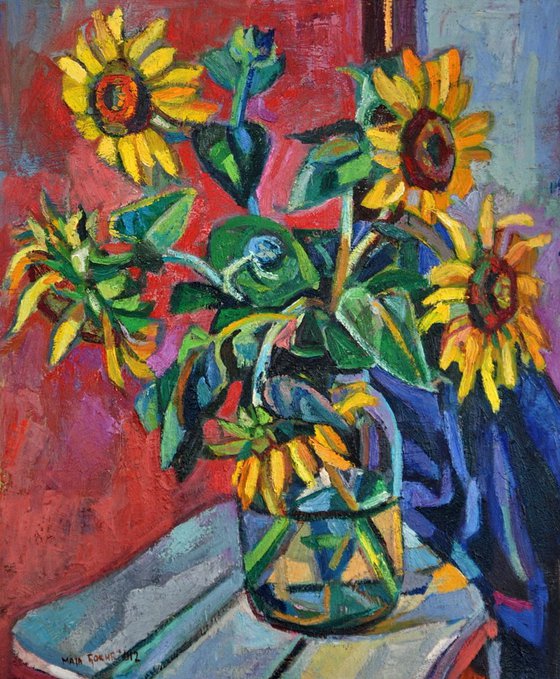 Sunflowers  II / 55 x 45 x 2 cm
