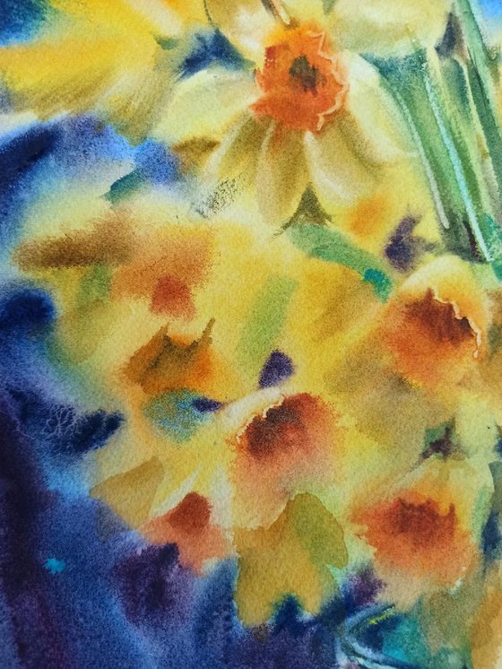 Energizing yellow daffodils