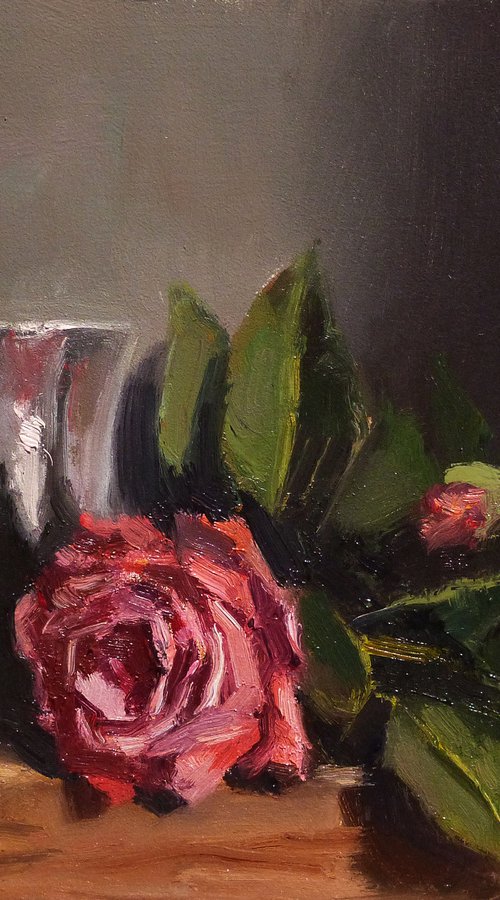 Rose et Gobelet by Pascal Giroud