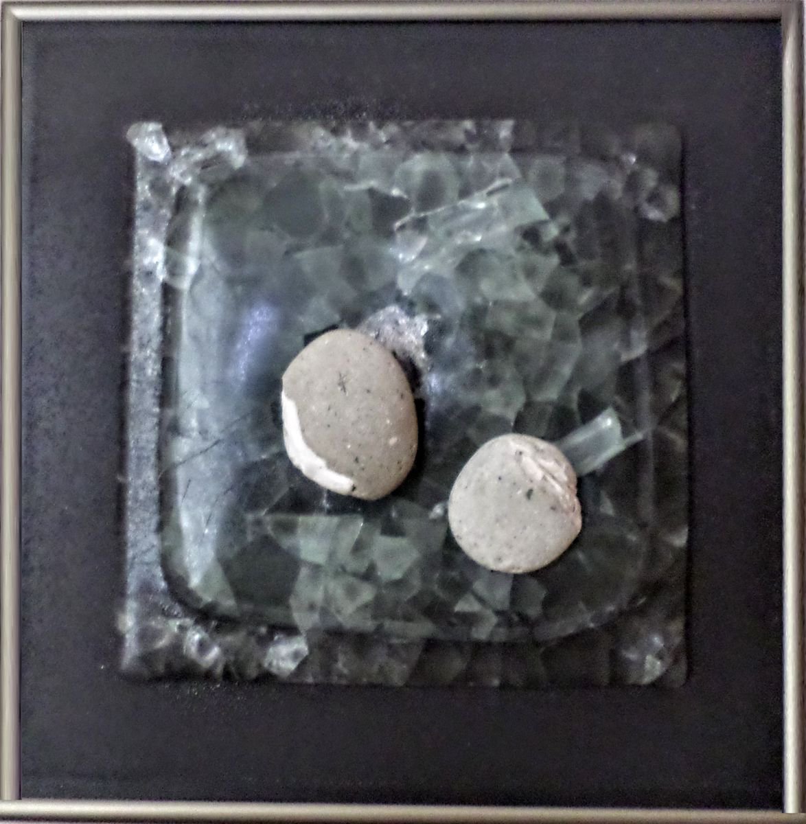 Abstract Relief By Rossitza Trendafilova, 8 X 8", "Two", Original Artwork