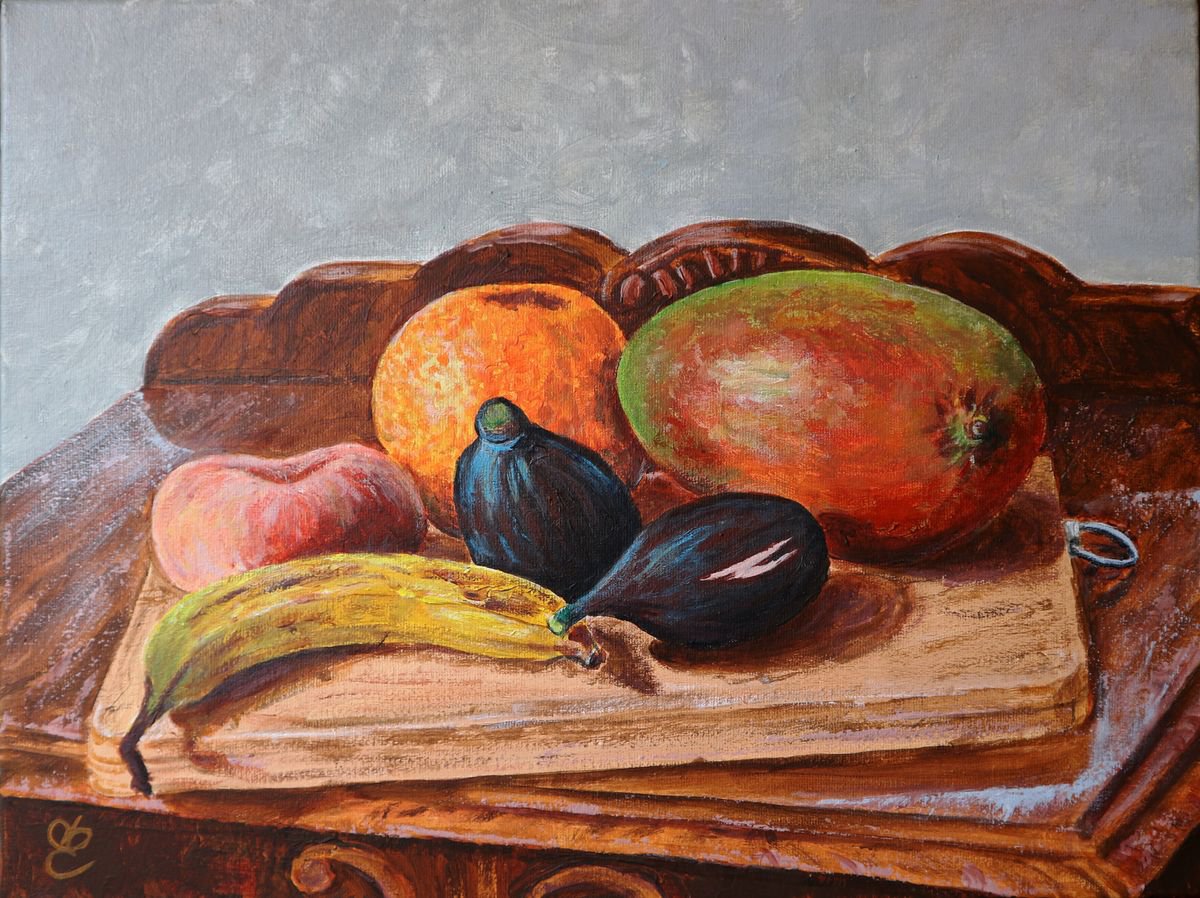 Photorealistic Still Life Acrylic Painting By Dmytro Yeromenko, 16 X 12, Fruits, 40*30, Original Artwork