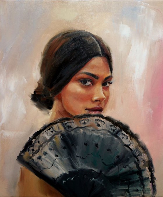 Woman Portrait painting Original on Canvas