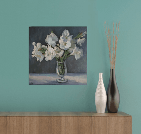 Oil painting "Gladioluses"