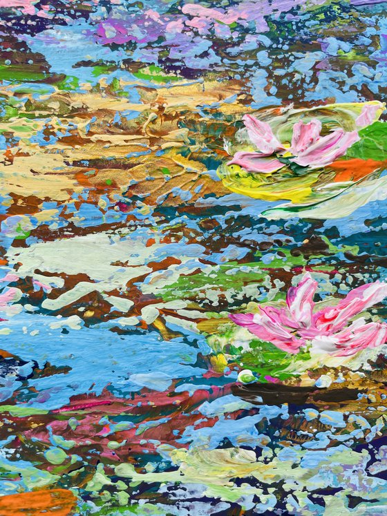 Nympheas - Water Garden Diptych - Work on Paper