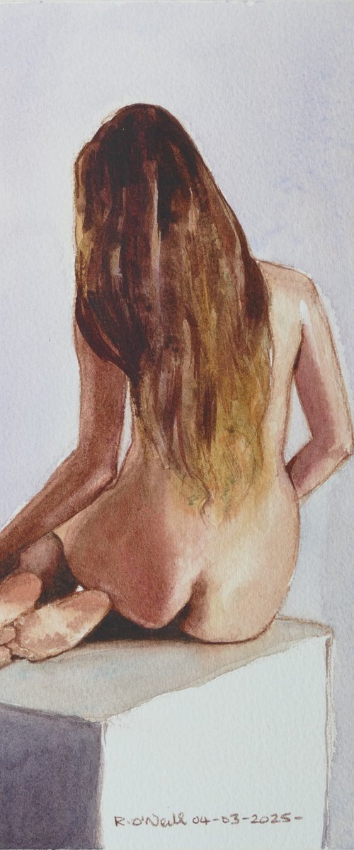 Seated female nude by Rory O’Neill