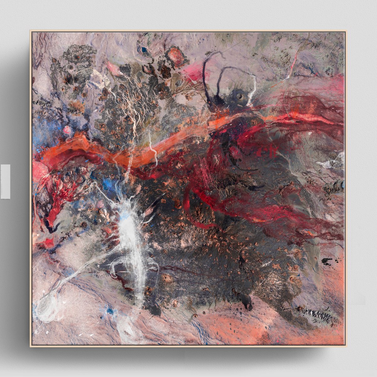 Organic Abstract Giclee Print By Adriano Ribeiro, 13 X 13, Una Albo, Original Artwork