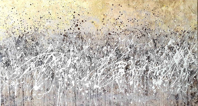 Gold Painting Abstract Art Gray Painting White A Artfinder