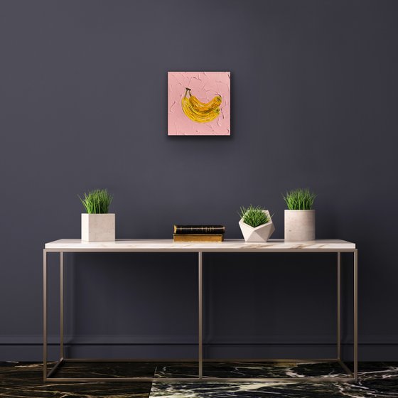 Bananas on pink
