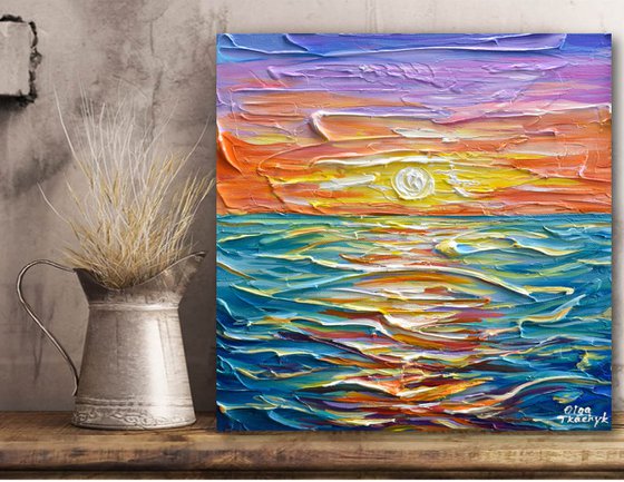 Bright Sunset - Original Acrylic Painting on Canvas