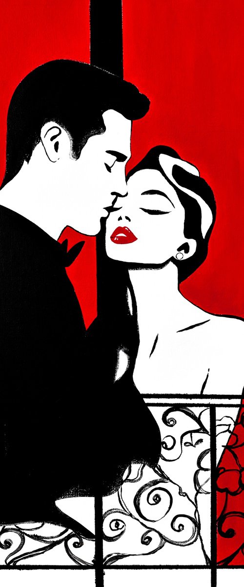 Lovers in a Parisian Window by Kristina Mallen