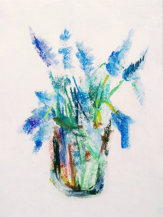 Spring mood. Original pastel drawing.