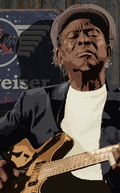 "HONEYBOY" EDWARDS   33" X 22" by Joe McHarg