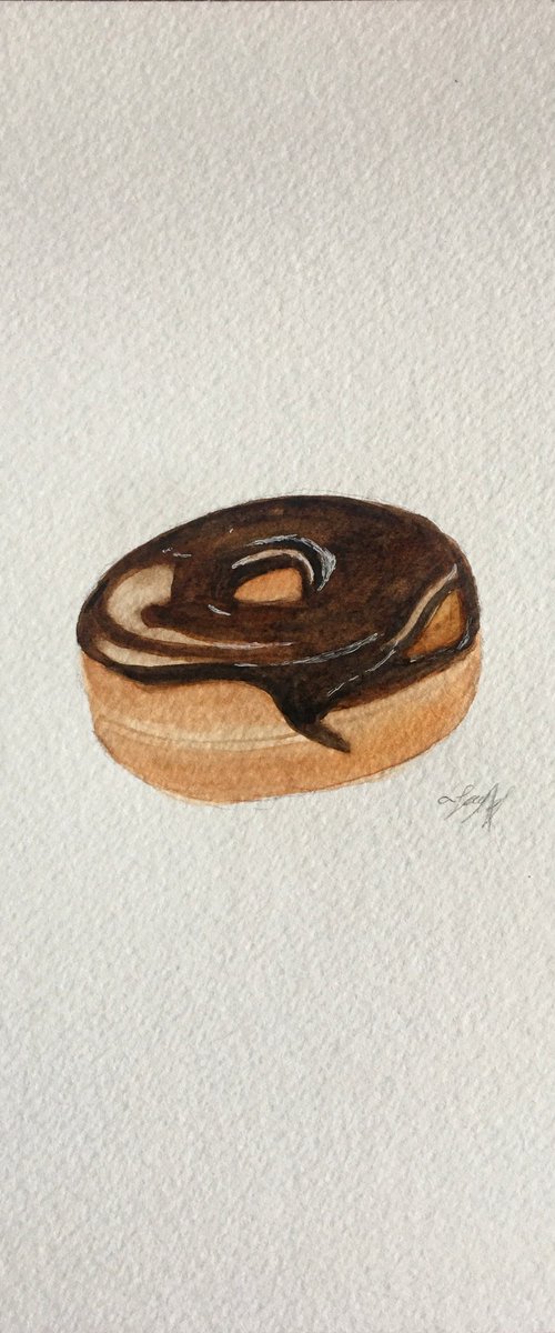 Chocolate donut by Amelia Taylor