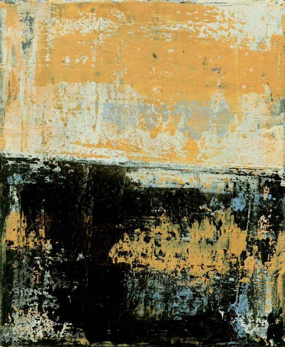 Abstract Acrylic Painting By Petr Strnad, 10 X 12", Straight To The South, Original Artwork