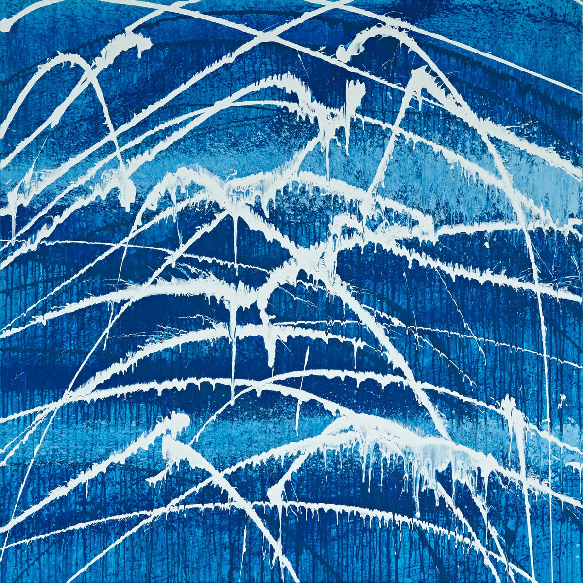 Abstract Acrylic Painting By Simon Findlay, 59 X 59", Almost Symmetry 3, Original Artwork