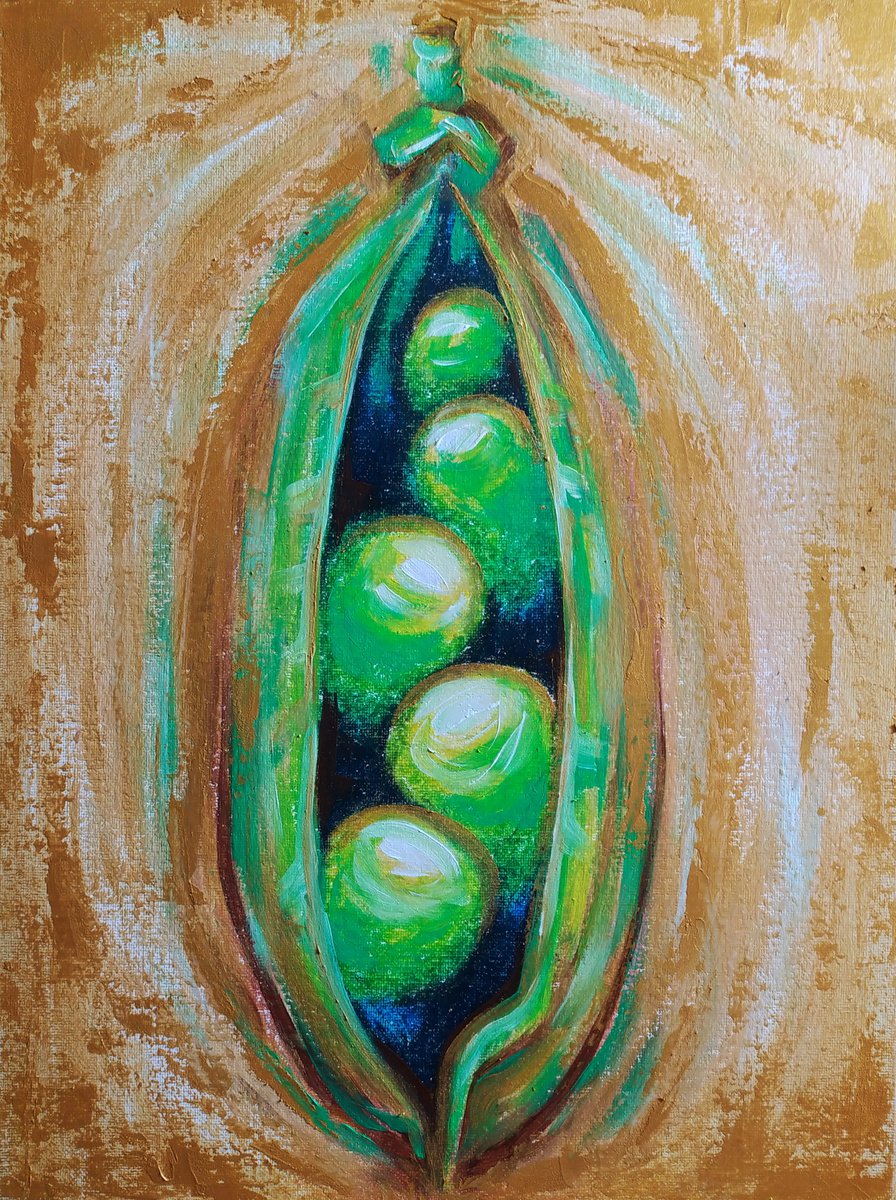 Just green peas by Anna Shabalova