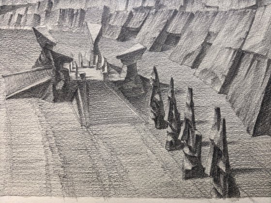 Mistycal Landscape. Architectural Fantasy.