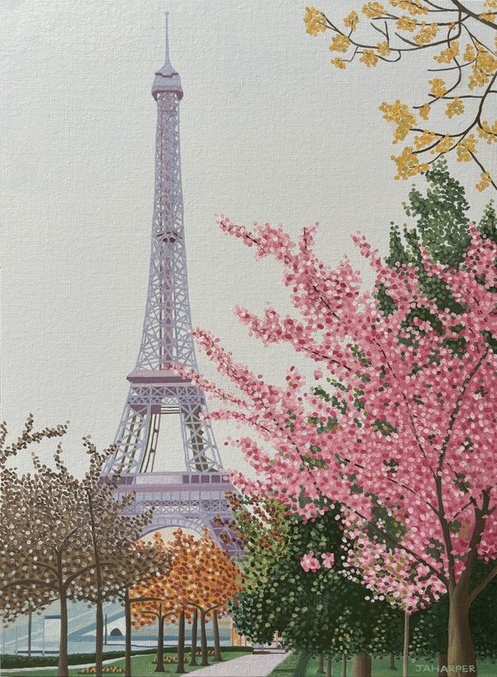 Eiffel Tower With Blossom