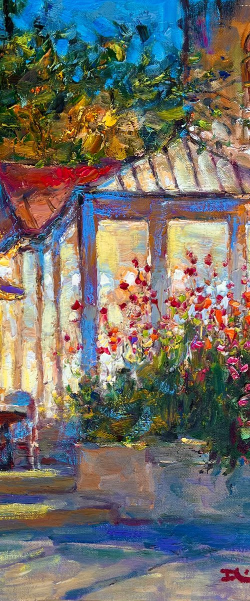 Garden Series - Evening in the Courtyard by Dong Lin Zhang